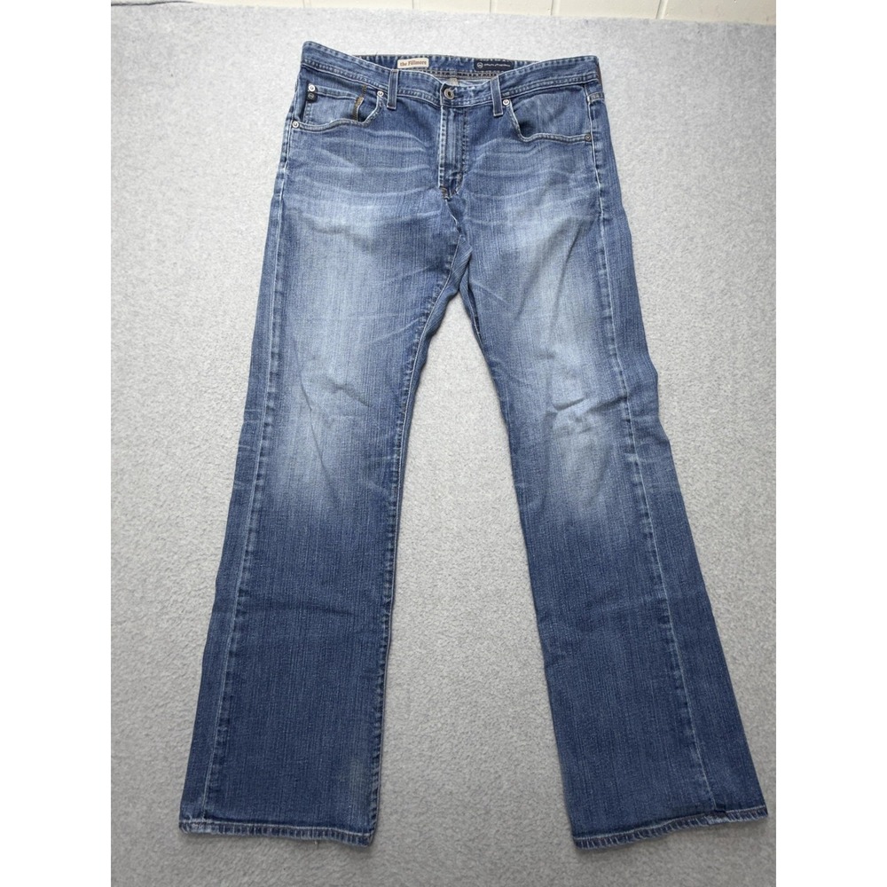 AG Adriano Goldschmied Fillmore Jeans Mens 36x34 Blue Relaxed Bootcut Denim
